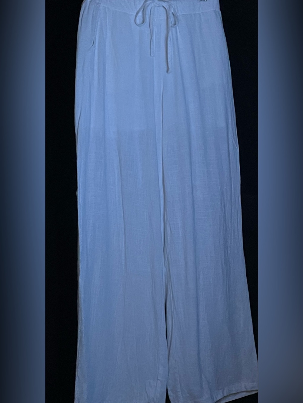 Shein-NWOT Linen White Wide-Leg Beach Pant-Size-XS